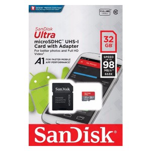 SanDisk Ultra microSDXC UHS-I Card with Adapter 653x - 32GB